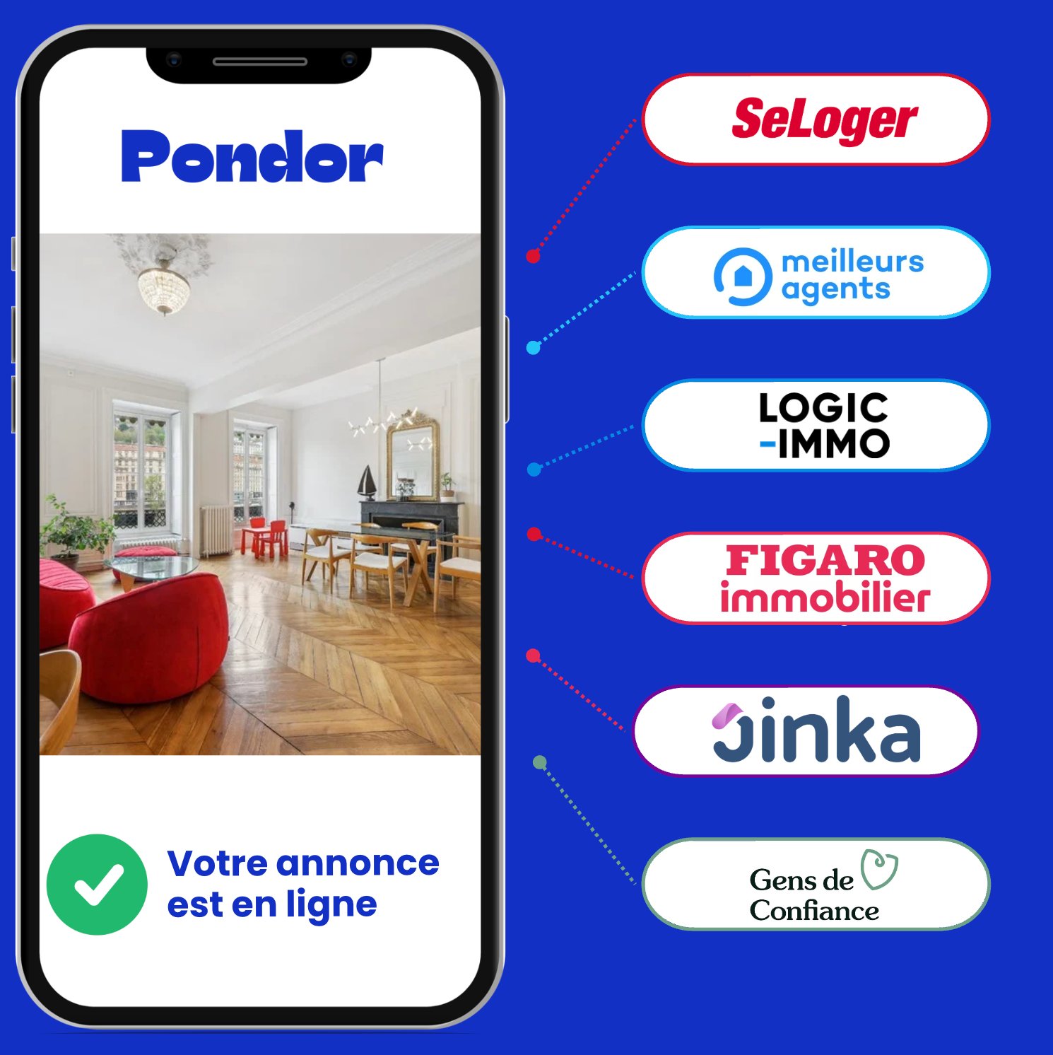 Pondor - Diffusez sur tous les portails immobiliers